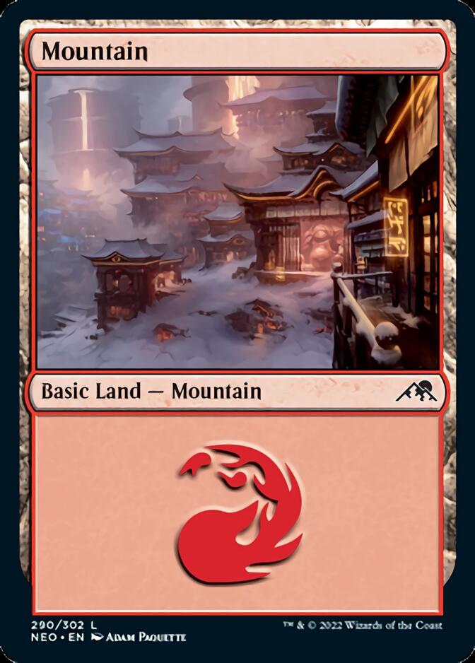 Mountain (290) [Kamigawa: Neon Dynasty] | Card Merchant Takapuna