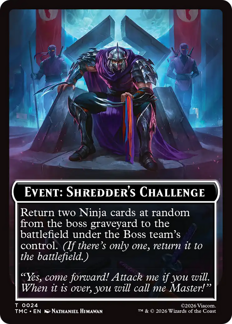Event: Shredder's Challenge [Teenage Mutant Ninja Turtles Commander Tokens] | Card Merchant Takapuna