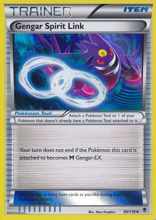 Gengar Spirit Link (95/119) (Alternate Holo GameStop Exclusive) [XY: Phantom Forces] | Card Merchant Takapuna