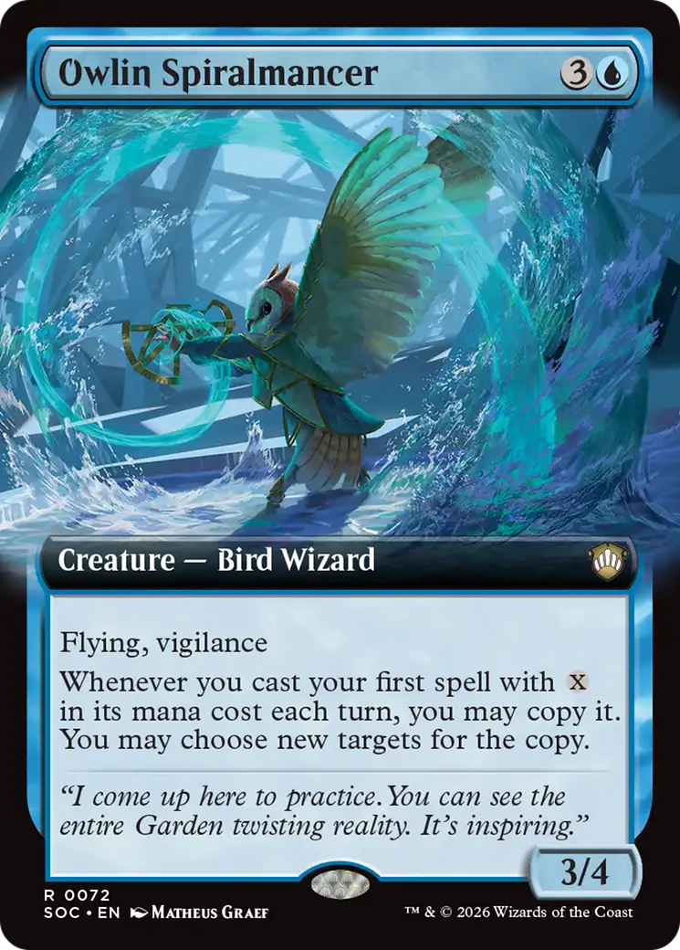 Owlin Spiralmancer (Extended Art) [Secrets of Strixhaven Commander] | Card Merchant Takapuna