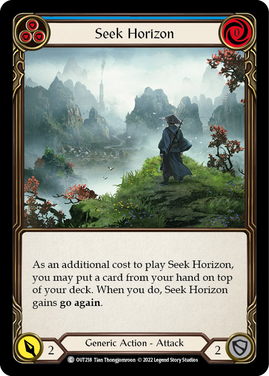 Seek Horizon (Blue) [OUT218] (Outsiders) | Card Merchant Takapuna