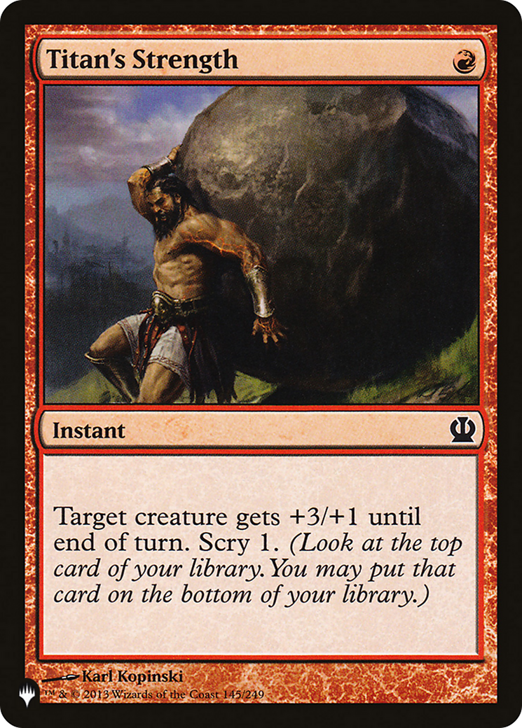 Titan's Strength [The List] | Card Merchant Takapuna