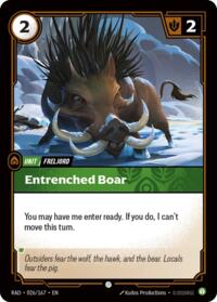Entrenched Boar [Radiance]
