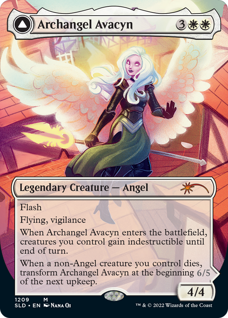 Archangel Avacyn // Avacyn, the Purifier (Display Commander) (Borderless) [Secret Lair: From Cute to Brute] | Card Merchant Takapuna