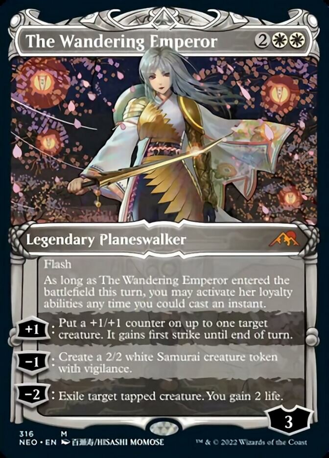 The Wandering Emperor (Showcase Samurai) [Kamigawa: Neon Dynasty] | Card Merchant Takapuna
