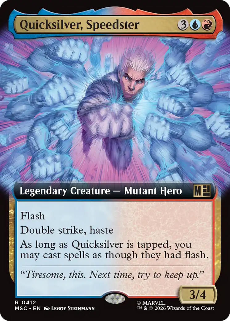 Quicksilver, Speedster (Extended Art) [Marvel Super Heroes Commander] | Card Merchant Takapuna