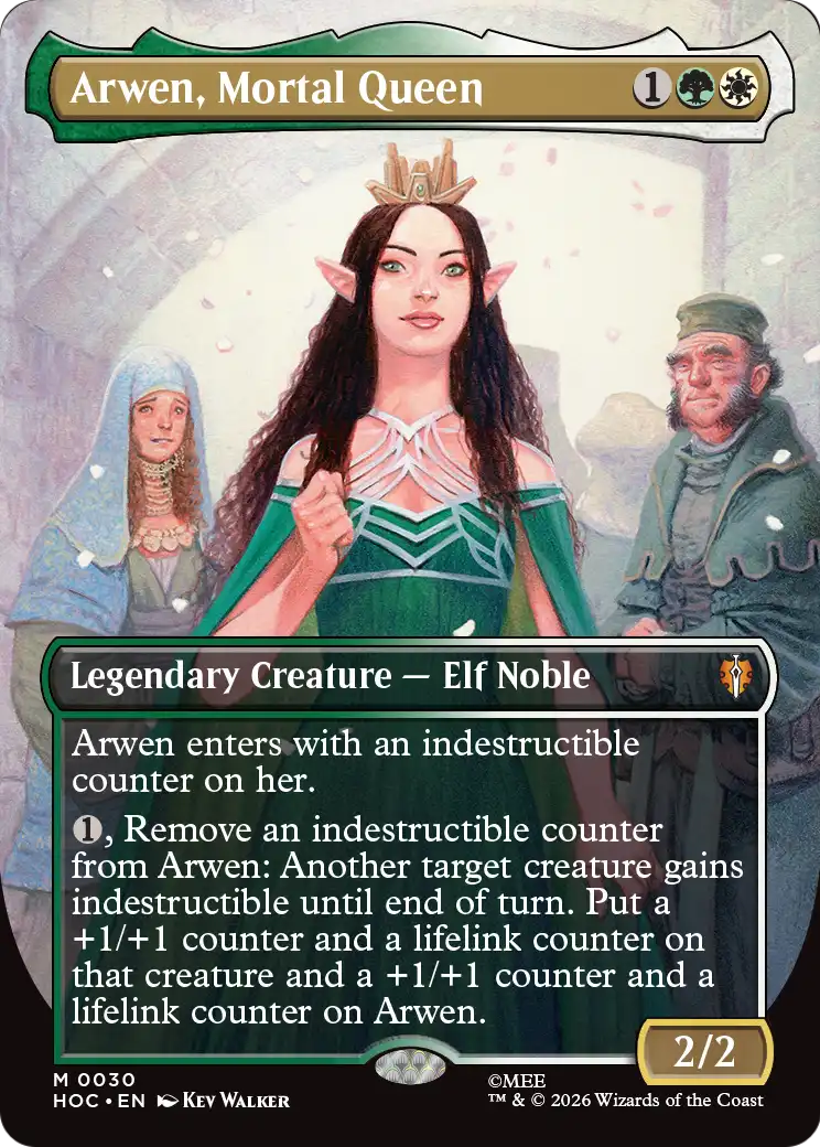 Arwen, Mortal Queen (Borderless) [The Hobbit: Eternal-Legal] | Card Merchant Takapuna