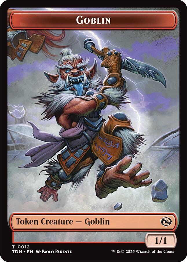 Dog // Goblin Double-Sided Token [Tarkir: Dragonstorm Commander Tokens] | Card Merchant Takapuna