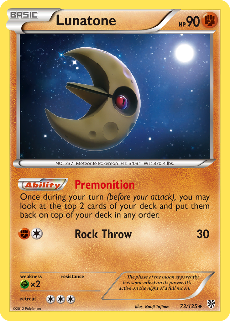 Lunatone (73/135) [Black & White: Plasma Storm] | Card Merchant Takapuna