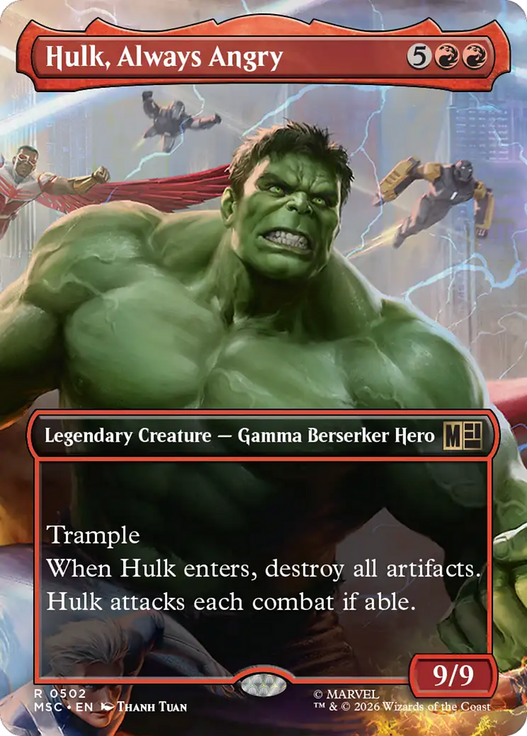 Hulk, Always Angry (Borderless) [Marvel Super Heroes Commander] | Card Merchant Takapuna
