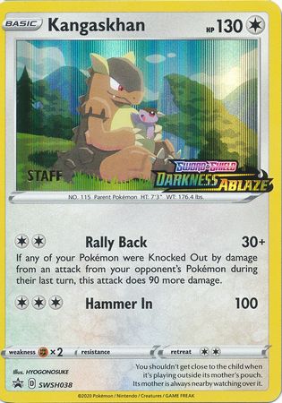 Kangaskhan (SWSH038) (Staff Prerelease Promo) [Sword & Shield: Black Star Promos] | Card Merchant Takapuna