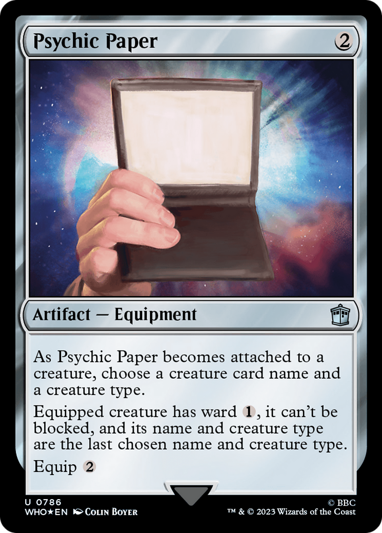 Psychic Paper (Surge Foil) [Doctor Who] | Card Merchant Takapuna