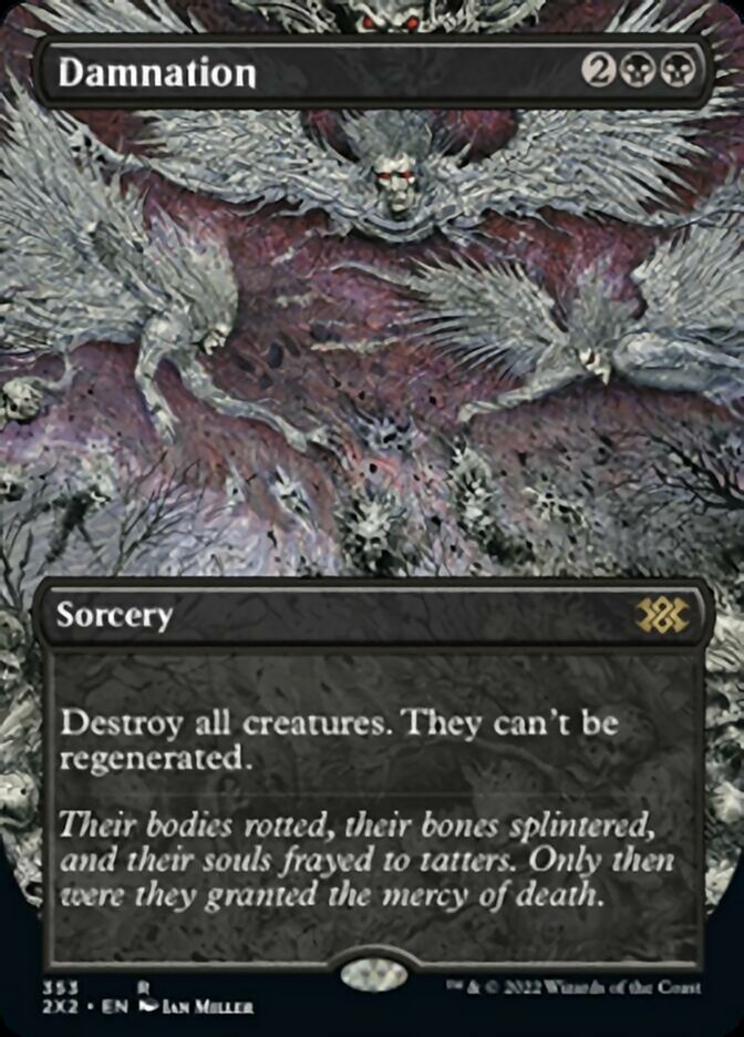 Damnation (Borderless Alternate Art) [Double Masters 2022] | Card Merchant Takapuna
