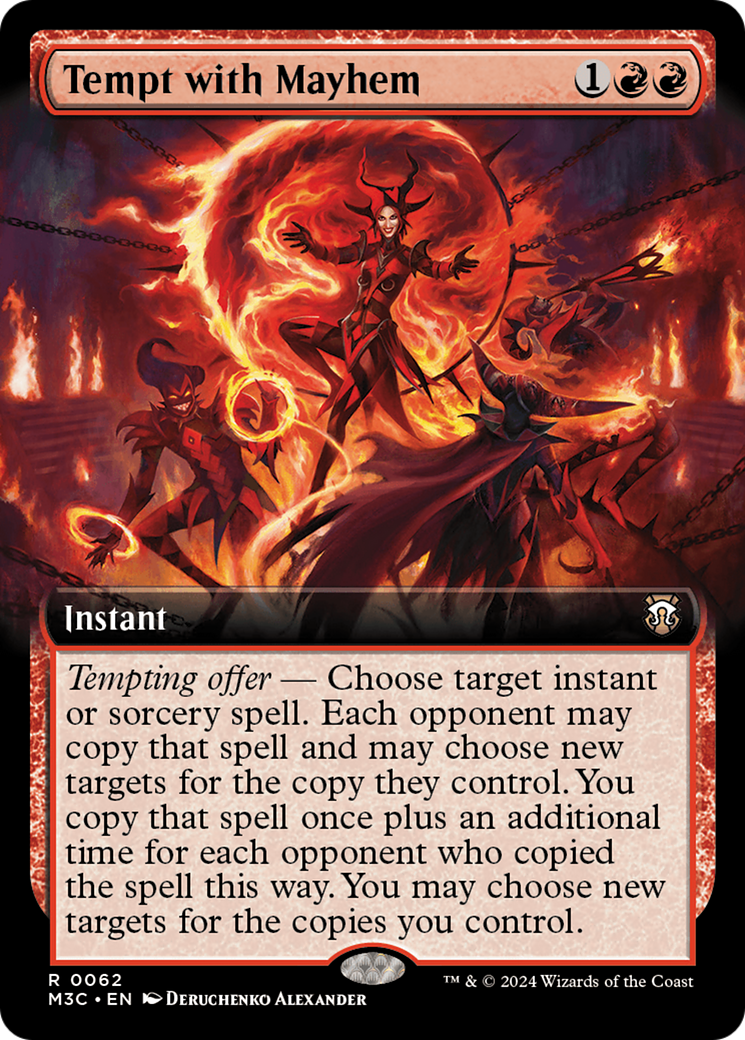 Tempt with Mayhem (Extended Art) (Ripple Foil) [Modern Horizons 3 Commander] | Card Merchant Takapuna
