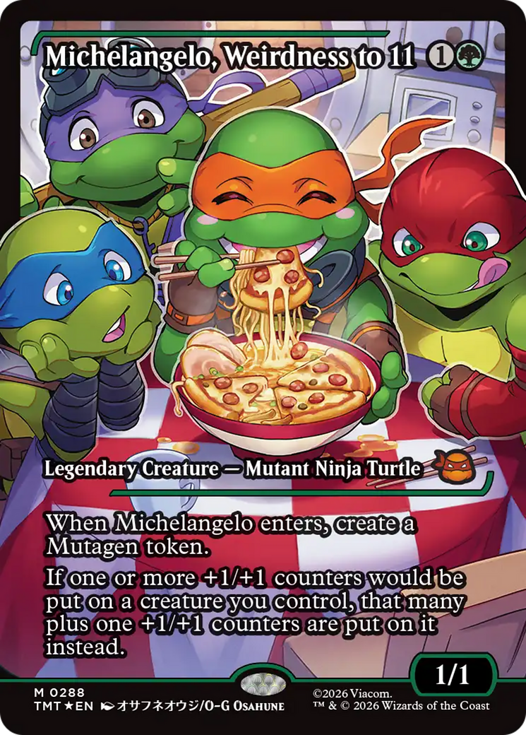 Michelangelo, Weirdness to 11 (Showcase) [Teenage Mutant Ninja Turtles] | Card Merchant Takapuna