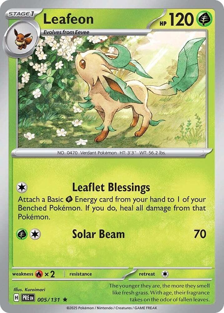 Leafeon (005/131) [Scarlet & Violet: Prismatic Evolutions] | Card Merchant Takapuna