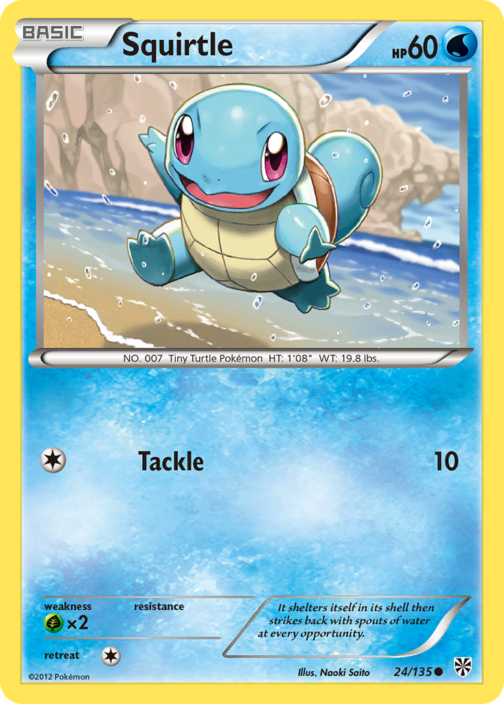 Squirtle (24/135) [Black & White: Plasma Storm] | Card Merchant Takapuna