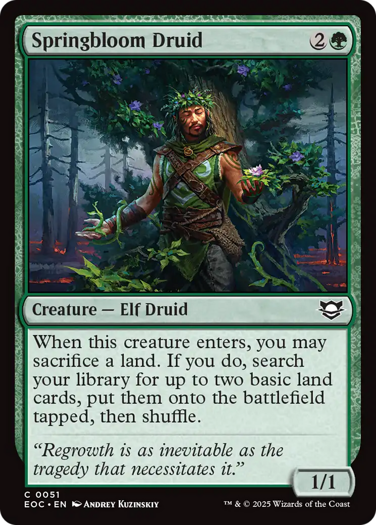 Springbloom Druid [Edge of Eternities Commander] | Card Merchant Takapuna