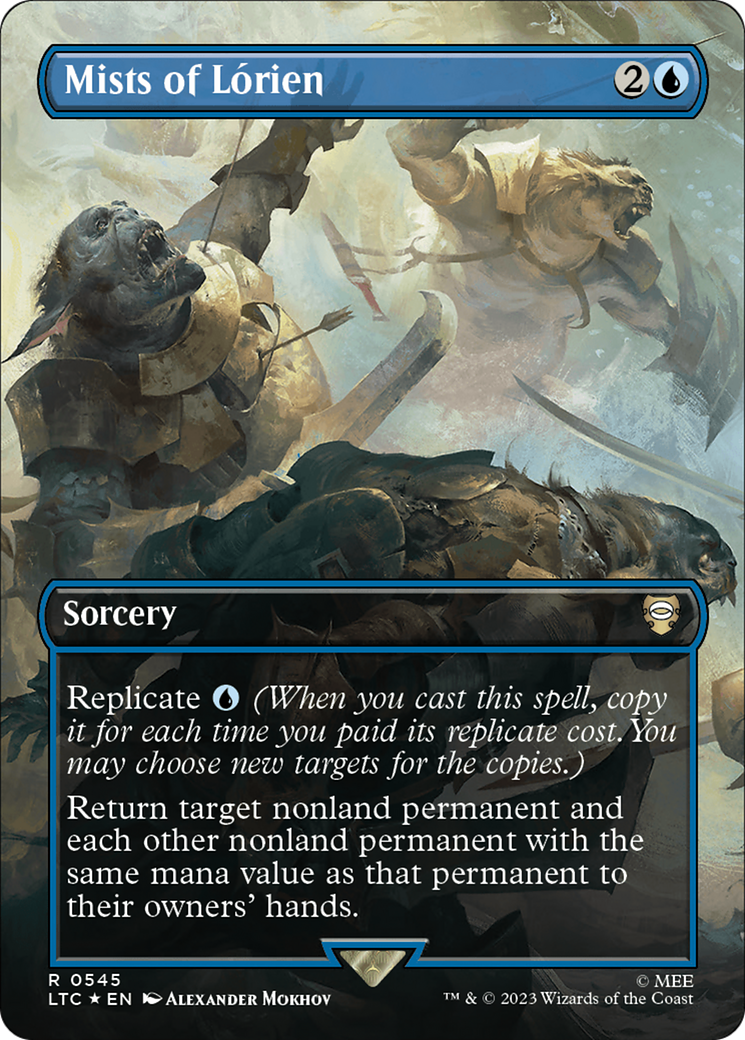 Mists of Lorien (Borderless) (Surge Foil) [The Lord of the Rings: Tales of Middle-Earth Commander] | Card Merchant Takapuna