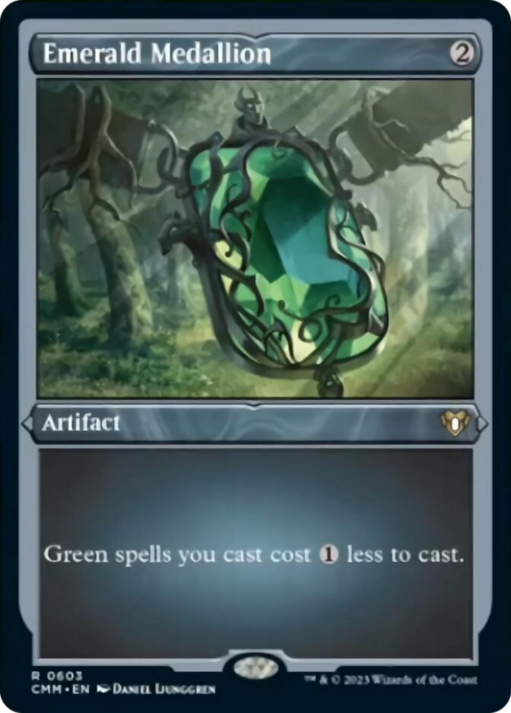 Emerald Medallion (Foil Etched) [Commander Masters] | Card Merchant Takapuna