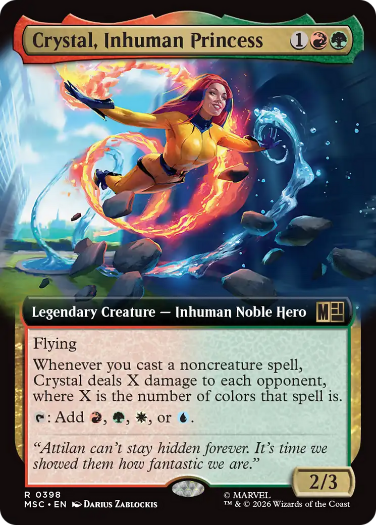 Crystal, Inhuman Princess (Extended Art) [Marvel Super Heroes Commander] | Card Merchant Takapuna