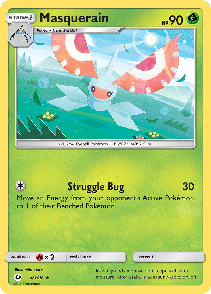 Masquerain (8/149) [Sun & Moon: Base Set] | Card Merchant Takapuna