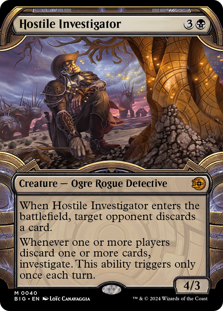 Hostile Investigator (Showcase) [Outlaws of Thunder Junction: The Big Score] | Card Merchant Takapuna