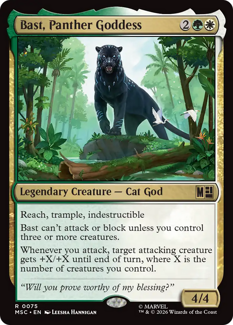 Bast, Panther Goddess (Surge Foil) [Marvel Super Heroes Commander] | Card Merchant Takapuna