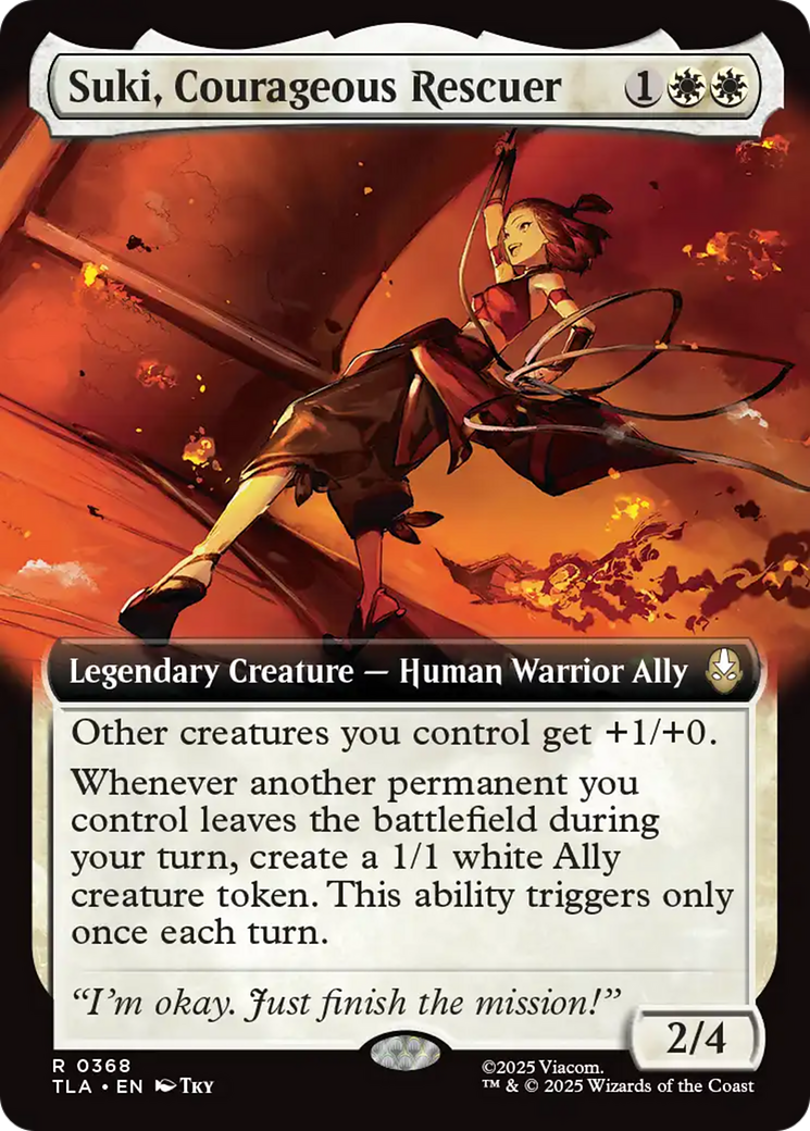 Suki, Courageous Rescuer (Extended Art) [Avatar: The Last Airbender] | Card Merchant Takapuna