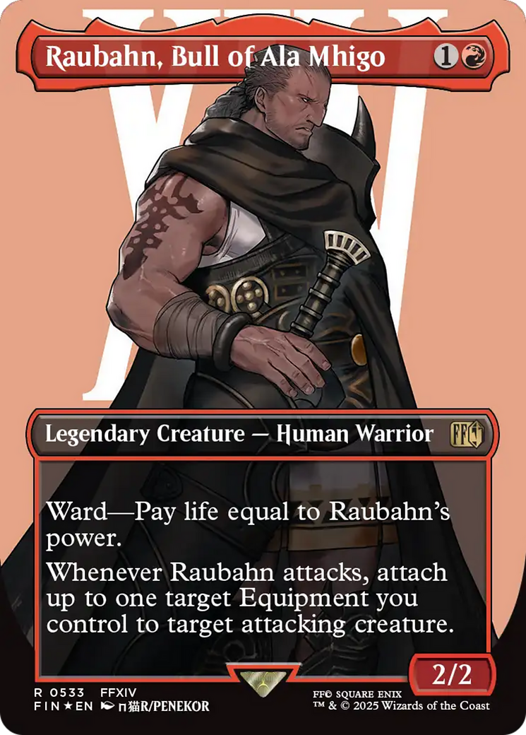 Raubahn, Bull of Ala Mhigo (Borderless) (Surge Foil) [FINAL FANTASY] | Card Merchant Takapuna
