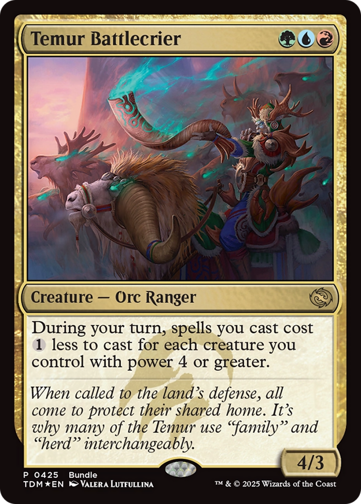 Temur Battlecrier (Bundle) [Tarkir: Dragonstorm Promos] | Card Merchant Takapuna