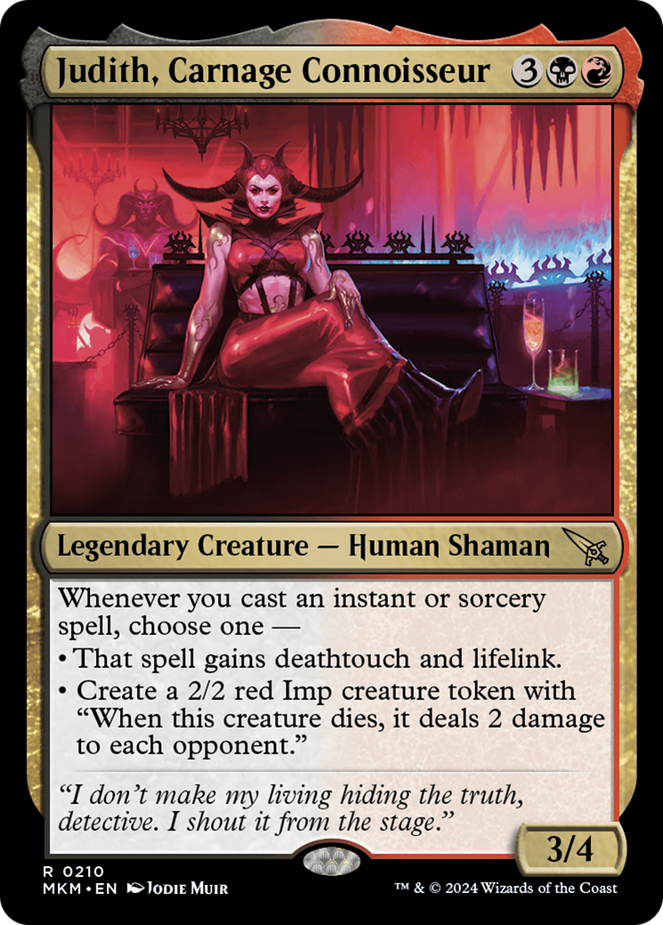 Judith, Carnage Connoisseur [Murders at Karlov Manor] | Card Merchant Takapuna