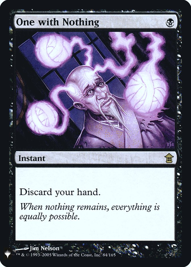 One with Nothing [Mystery Booster] | Card Merchant Takapuna