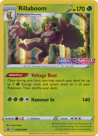 Rillaboom (SWSH006) (Prerelease Promo) [Sword & Shield: Black Star Promos] | Card Merchant Takapuna