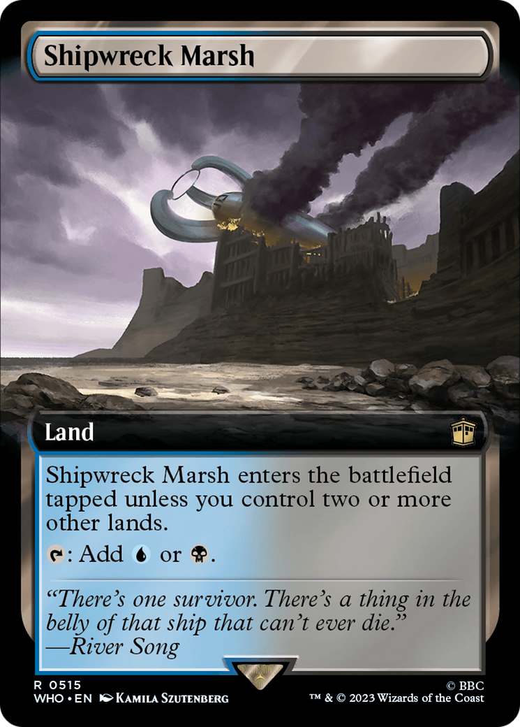 Shipwreck Marsh (Extended Art) [Doctor Who] | Card Merchant Takapuna