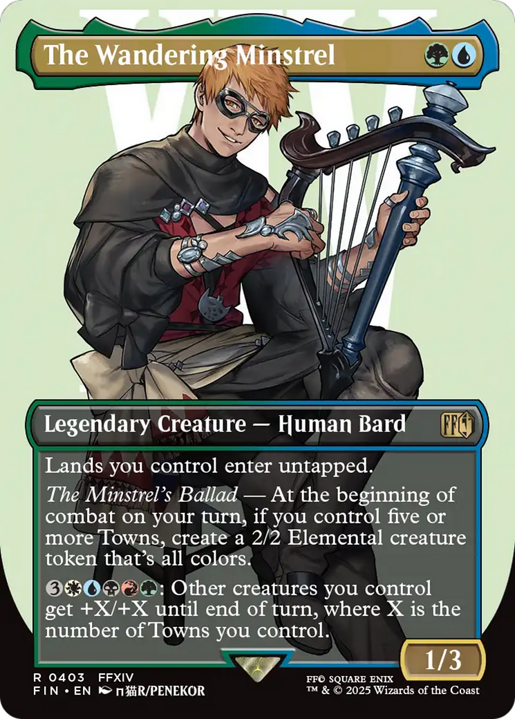 The Wandering Minstrel (Borderless) [FINAL FANTASY] | Card Merchant Takapuna