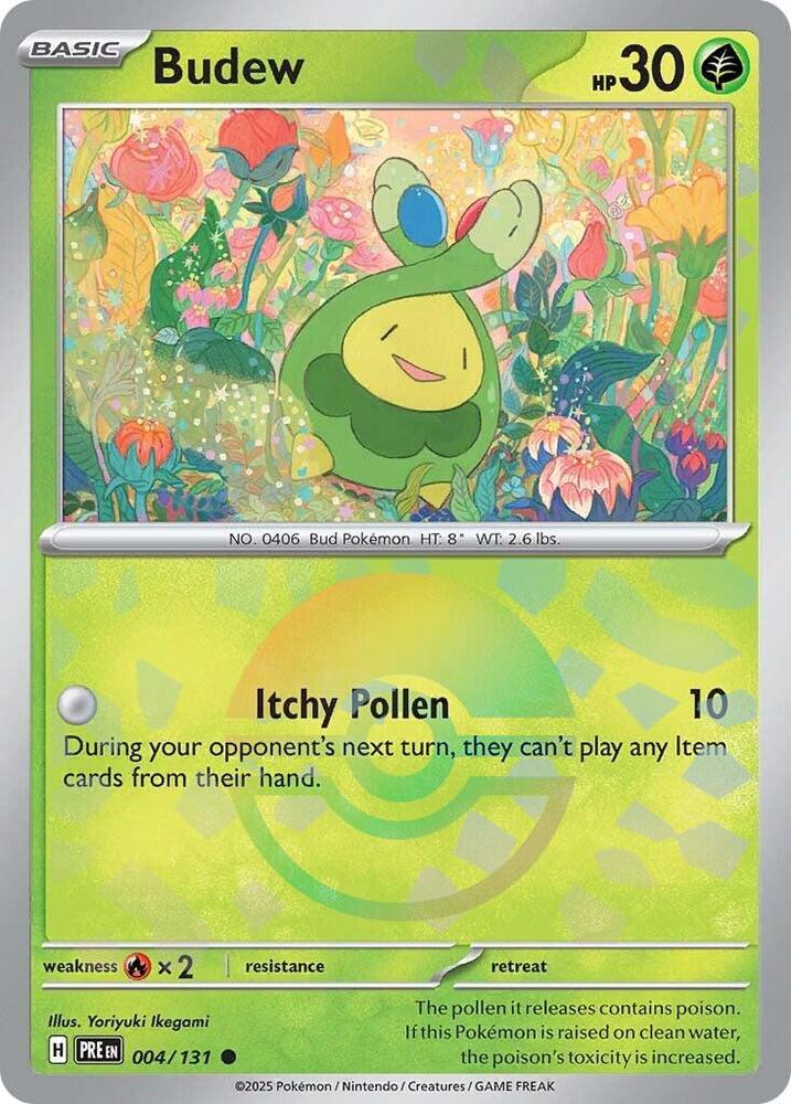 Budew (004/131) (Poke Ball Pattern) [Scarlet & Violet: Prismatic Evolutions] | Card Merchant Takapuna