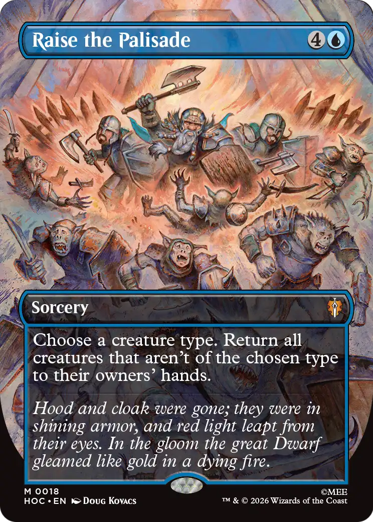 Raise the Palisade (Borderless) [The Hobbit: Eternal-Legal] | Card Merchant Takapuna