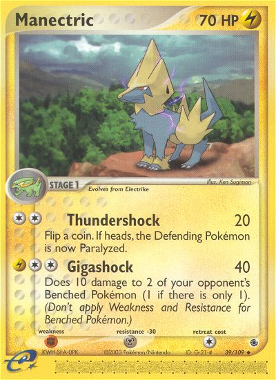 Manectric (39/109) [EX: Ruby & Sapphire] | Card Merchant Takapuna