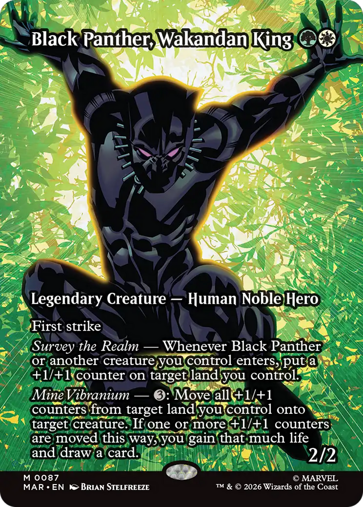 Black Panther, Wakandan King (Borderless) [Marvel Universe: Eternal-Legal] | Card Merchant Takapuna