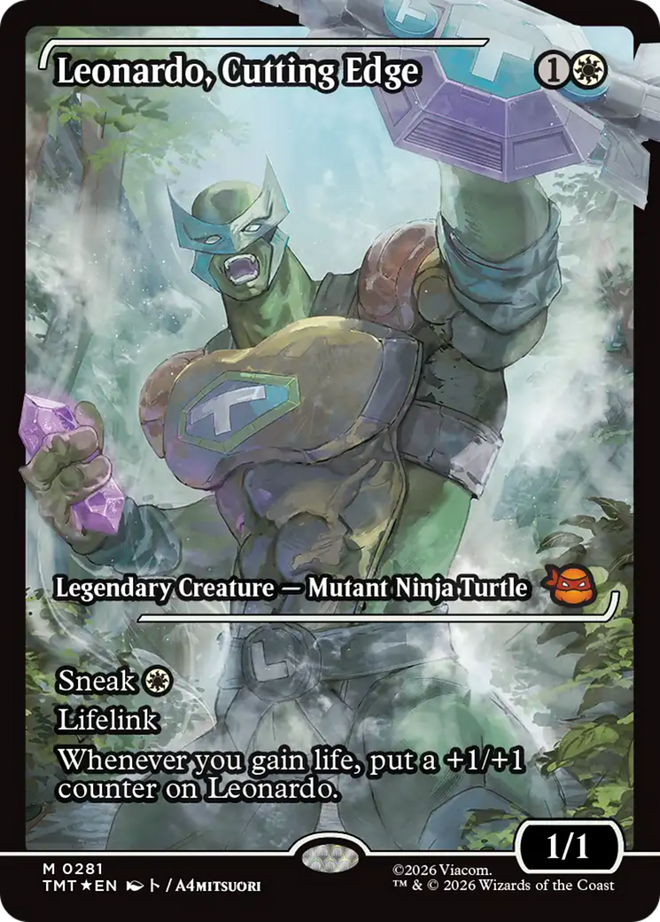 Leonardo, Cutting Edge (Showcase) [Teenage Mutant Ninja Turtles] | Card Merchant Takapuna