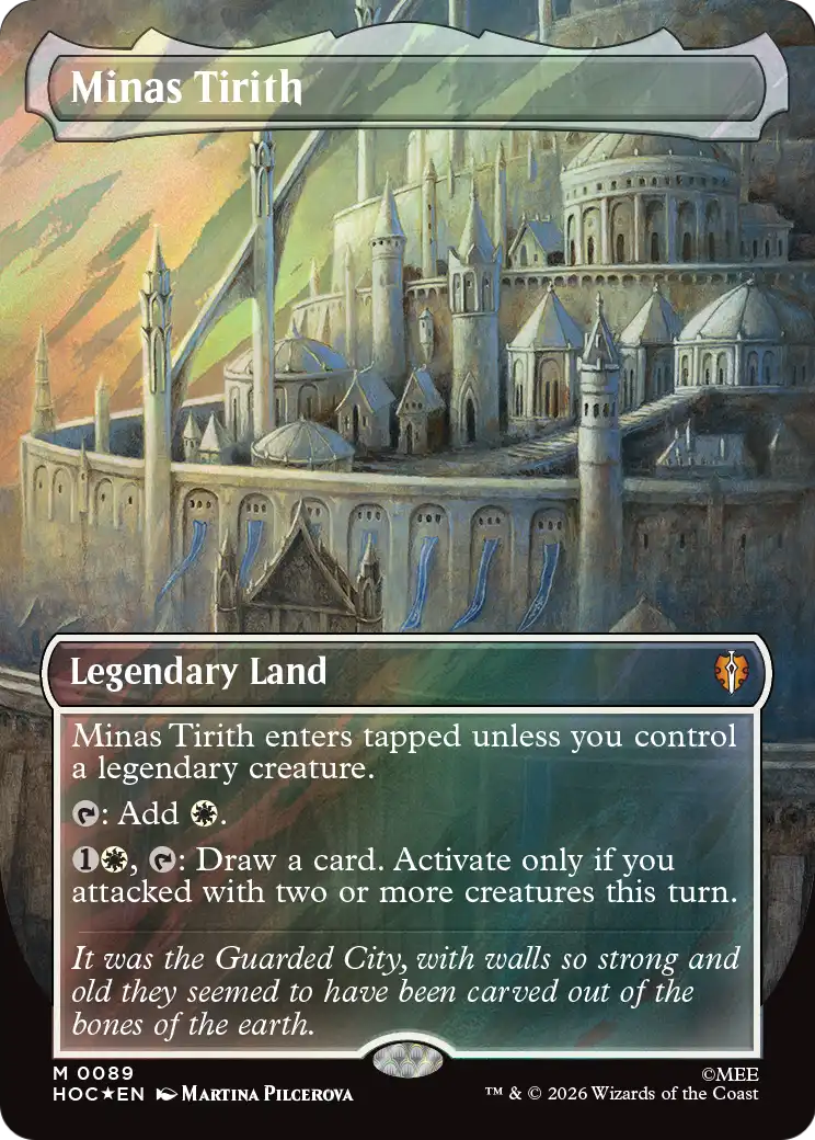 Minas Tirith (Borderless) (Surge Foil) [The Hobbit: Eternal-Legal] | Card Merchant Takapuna