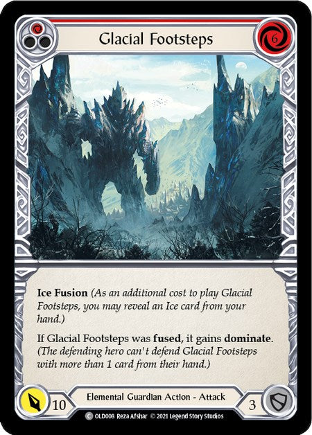 Glacial Footsteps (Red) [OLD008] (Tales of Aria Oldhim Blitz Deck)  1st Edition Normal | Card Merchant Takapuna