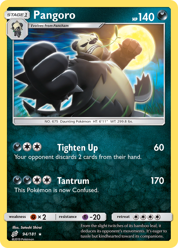 Pangoro (94/181) [Sun & Moon: Team Up] | Card Merchant Takapuna