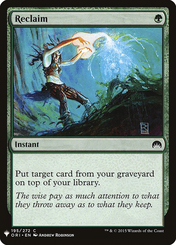 Reclaim [Mystery Booster] | Card Merchant Takapuna