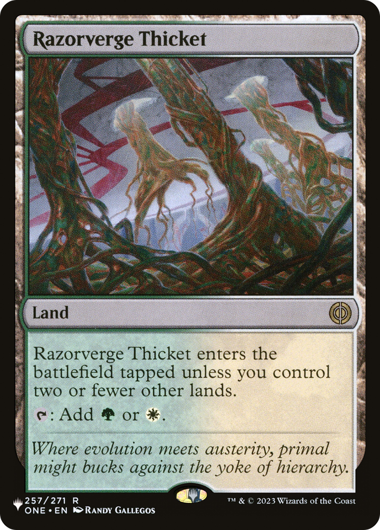Razorverge Thicket [The List] | Card Merchant Takapuna