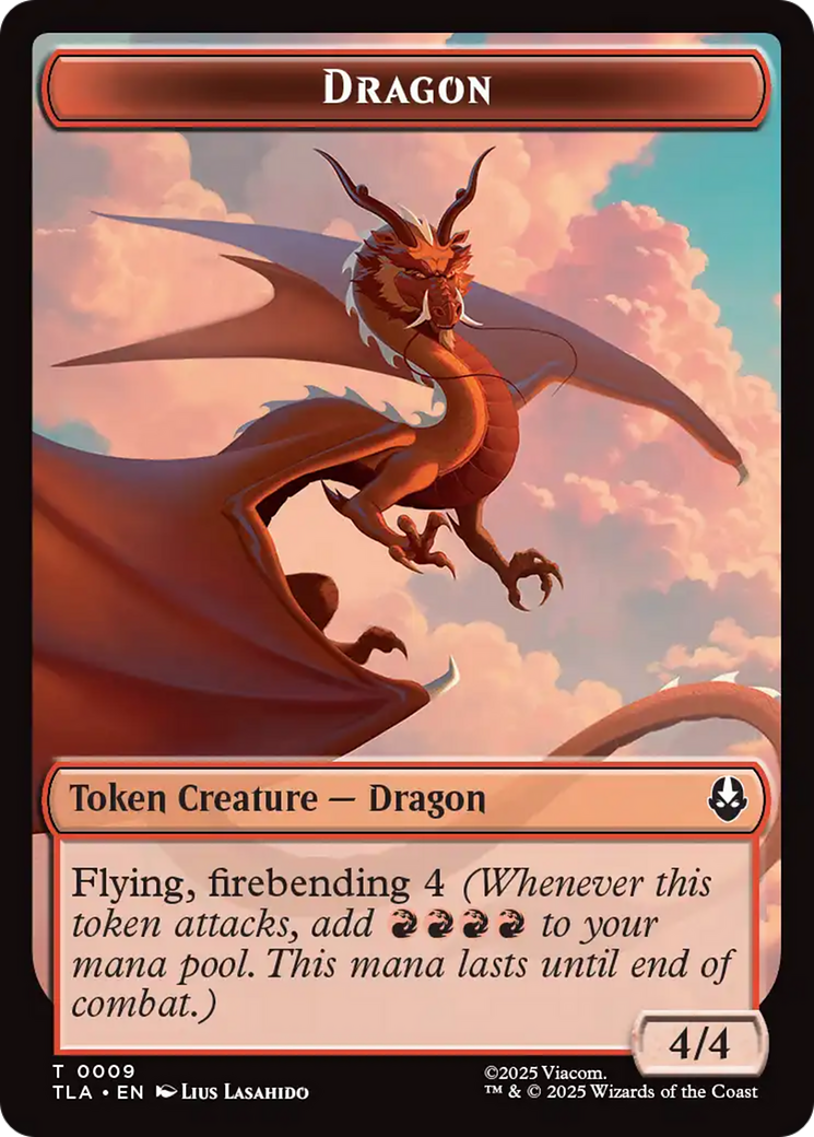Dragon // Food (0019) Double-Sided Token [Avatar: The Last Airbender Tokens] | Card Merchant Takapuna