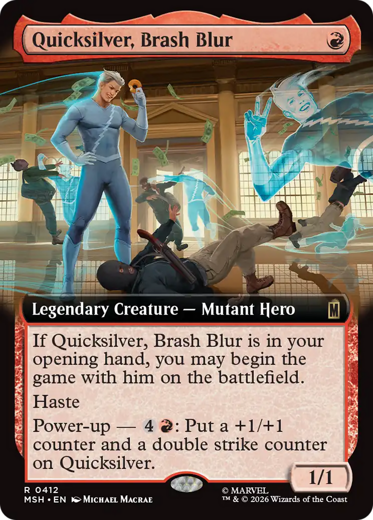 Quicksilver, Brash Blur (Extended Art) [Marvel Super Heroes] | Card Merchant Takapuna