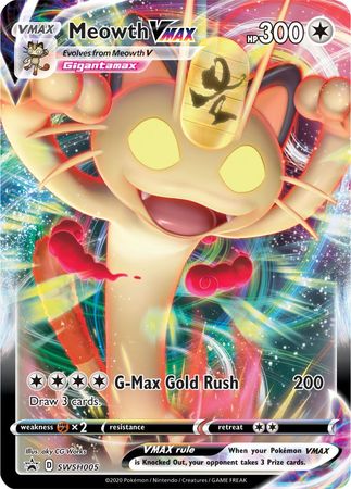 Meowth VMAX (SWSH005) (Jumbo Card) [Sword & Shield: Black Star Promos] | Card Merchant Takapuna
