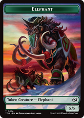 Elephant // Treasure Double-Sided Token [Tarkir: Dragonstorm Tokens] | Card Merchant Takapuna